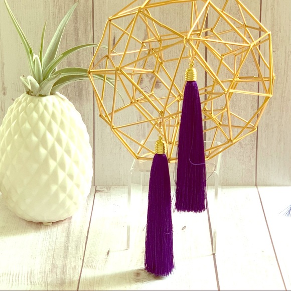 Jewelry - Purple Tassel Drop Earrings